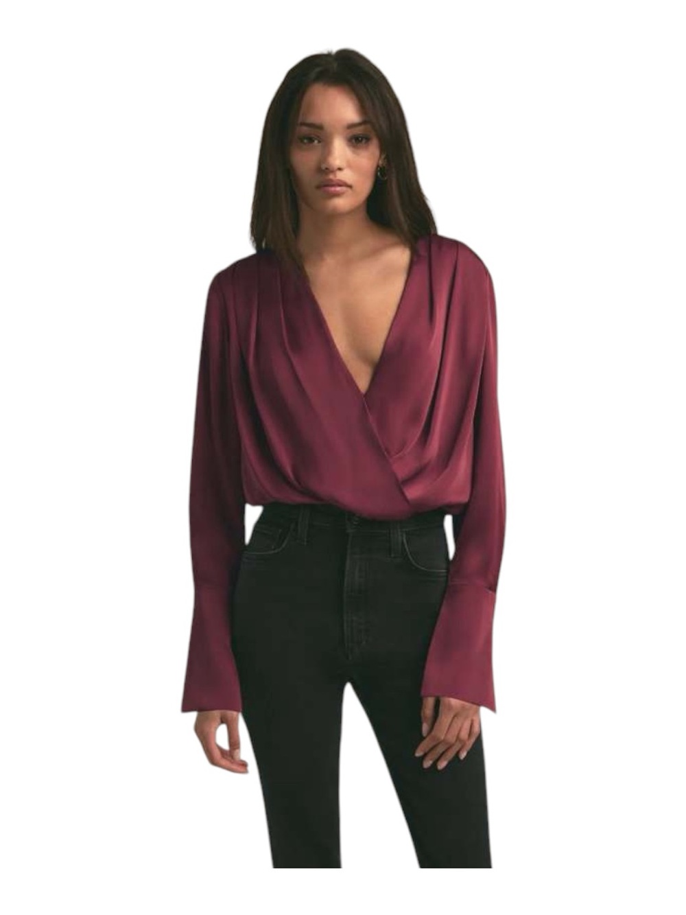 Favorite Daughter “The Date Blouse” Bodysuit – Sangria Nights NWT